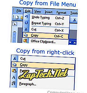 Kako kopirati i zalijepiti tekst u dokument ili drugi program