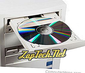CD-ROM-stasjon som kjører i MS-DOS-modus