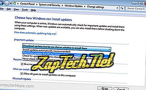 Mendayakan atau Melumpuhkan kemas kini automatik Windows XP